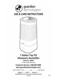 Notice PureGuardian H980W Humidificateur