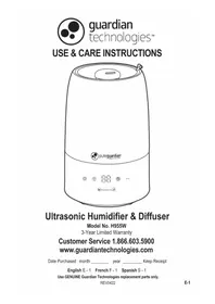 Notice PureGuardian H955W Humidificateur