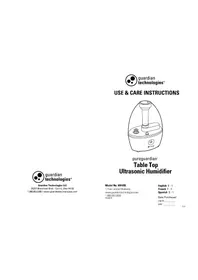 Notice PureGuardian H910BL Humidificateur
