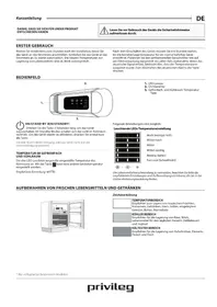 Notice PRIVILEG PRC 8GS1 Koelkast