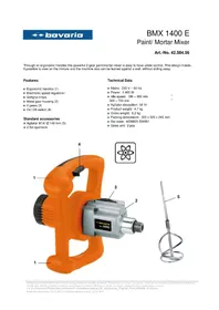 Notice Bavaria BMX 1400 E Mélangeur de peinture