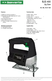 Notice Bavaria BJS 400 Scie