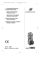 Notice Gardenline GLSP 1005 Pompe à eau