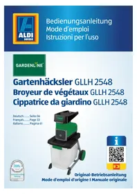 Notice Gardenline GLLH 2548 Hacheuse mécanique