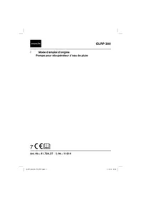 Notice Gardenline GLRP 300 Pompe