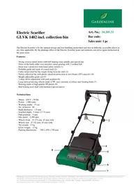 Notice Gardenline GLVK 1402 Tondeuse à gazon