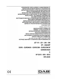 Notice DAB EUROINOX 30/50 M Vandens siurblys