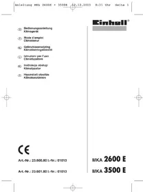 Notice EINHELL MKA 3500 E Condizionatore
