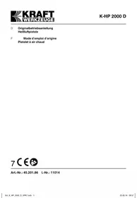 Notice Kraft K-HP 2000 D Pistolet thermique
