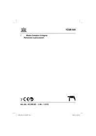 Notice TOP CRAFT TCSB 500 Perceuse