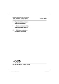 Notice TOP CRAFT TCSS 18 LI Säge