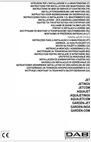 Notice DAB JETINOX 112 M Vandens siurblys