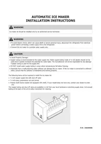 Notice FRIGIDAIRE RNAB081J1JBRG Machine à glace