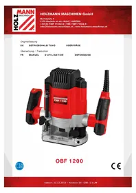 Notice Holzmann OBF 1200 Fraiseuse