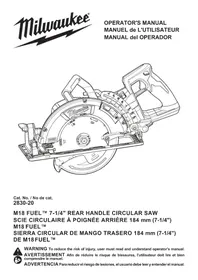 Notice MILWAUKEE M18 FUEL 2830-21 Scie électrique