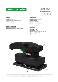 Notice Bavaria BOS 150/1 Ponceuse