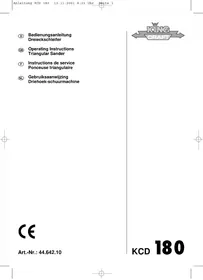 Notice King Craft KCD 180 Ponceuse