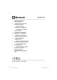 Notice EINHELL GC-RT 18 LI Débroussailleuse