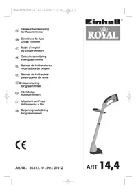 Notice EINHELL ROYAL ART 144 Débroussailleuse