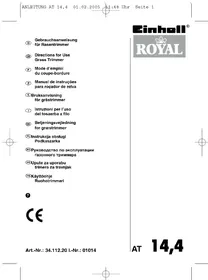 Notice EINHELL ROYAL AT 144 Débroussailleuse