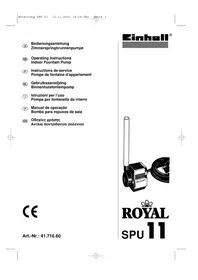 Notice EINHELL ROYAL SPU 11 Pompe de surface