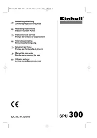 Notice EINHELL SPU 300 Pompe de surface