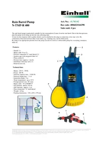 Notice EINHELL ROYAL N-TMP-R400 Pompe de surface