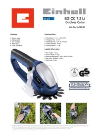 Notice EINHELL BG-CC 7 2 LI Débroussailleuse
