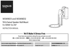 Notice SANUS WSWME12 Speaker stands