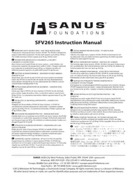 Notice SANUS SFV265 Meuble TV
