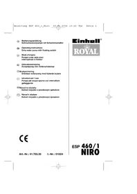 Notice EINHELL ROYAL ESP 460/1 Pompe de surface