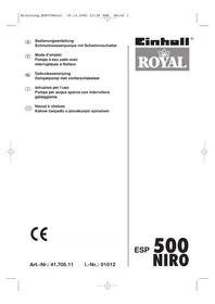 Notice EINHELL ROYAL ESP 500 NIRO Pompe de surface