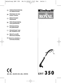 Notice EINHELL ERT 350 Débroussailleuse