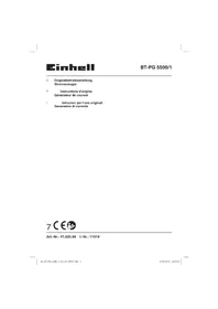 Notice EINHELL BT-PG 5500/1 Groupe électrogène