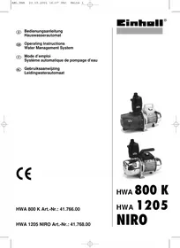 Notice EINHELL HWA 800 K Pompe de surface