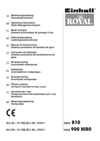 Notice EINHELL ROYAL HWA 900 NIRO Pompe de surface
