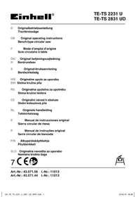 Notice EINHELL TE-TS 2231 U Scie électrique
