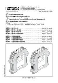 Notice Phoenix Contact MCR-S-1/5-UI-DCI-NC Measuring equipment