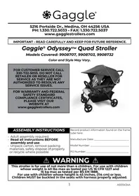 Notice Gaggle ODYSSEY Kinderwagen