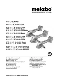 Notice METABO WVB 18 LTX BL 15-150 QUICK Trituratore