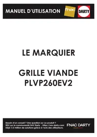 Notice LEMARQUIER PLVP260EV2 Plaque de grill