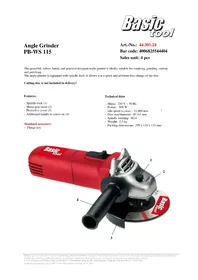 Notice Basic tool PB-WS 115 Broyeur