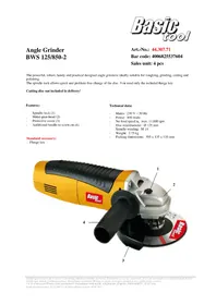 Notice Basic tool BWS 125/850-2 Broyeur