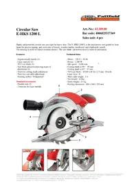Notice Ergotools Pattfield E-HKS 1200 L Scie