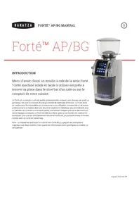 Notice Baratza FORTé AP Moulin à café