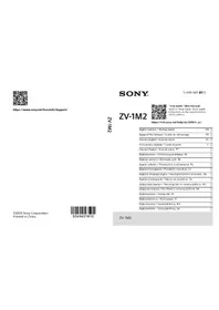 Notice SONY ZV-1M2 Cámara