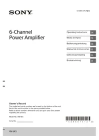 Notice SONY XM-6ES Hi-Fi-anläggning