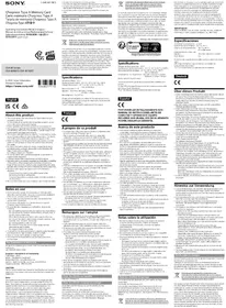 Notice SONY CEA-M1920T Mémoire Flash