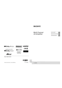 Notice SONY TA-AN1000 AV-ontvanger