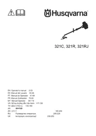 Notice HUSQVARNA 321RJ Débroussailleuse